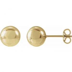 PD Collection 14K Yellow Gold 8mm Ball Stud Earrings